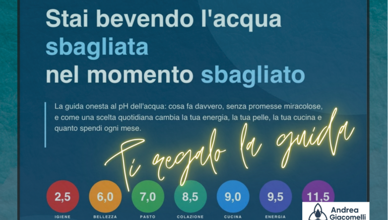 PH dell´acqua : significato, acqua alcalina e idrogeno molecolare